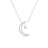 Half Moon and Star Necklace | Pavé Diamond