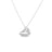 The TINY TREASURES DIAMOND SAILBOAT NECKLACE by Roberto Coin features a sailboat-shaped pendant with sparkling white diamonds, suspended from a fine 18K white gold chain and displayed against a plain white background.