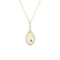 The TINY TREASURES DIAMOND TENNIS RACKET NECKLACE by Roberto Coin features an 18K gold chain with a diamond-studded tennis racket pendant and a pink gemstone centerpiece for a luxurious touch.