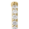 Roberto Coin Diamond Classic Huggy Hoop Earrings in 18K Yellow Gold – Pavé Diamond (close-up)