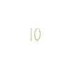 THE PERFECT DIAMOND HOOP® INSIDE OUTSIDE OPEN EARRINGS by Roberto Coin in 18K gold, medium size, each studded with diamonds. Shown on a white background: one earring facing forward, the other in profile.