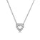 Roberto Coin Tiny Treasures Reversible Heart Necklace in 18K White Gold, Blue Sapphire – Diamond, Blue Sapphire, Ruby (front view)