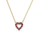 Roberto Coin Tiny Treasures Reversible Heart Necklace in 18K Yellow Gold, Ruby – Diamond, Blue Sapphire, Ruby (back view)