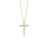 TINY TREASURE DIAMOND CROSS NECKLACE