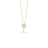 The Roberto Coin TINY TREASURES SMALL DIAMOND PALM TREE NECKLACE is a delicate 18K gold piece with a diamond-encrusted palm tree pendant, beautifully showcased against a white background.