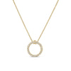 Roberto Coin Tiny Treasures Circle Necklace in 18K Yellow Gold, Small size – Diamond (front view)