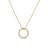 Roberto Coin Tiny Treasures Circle Necklace in 18K Yellow Gold, Small size – Diamond (front view)