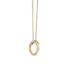 Roberto Coin Tiny Treasures Circle Necklace in 18K Yellow Gold, Small size – Diamond (side view)