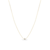 The DIAMONDS BY THE INCH SINGLE STATION NECKLACE by Roberto Coin features a diamond-accented pendant on an 18K gold chain, highlighting exquisite Italian craftsmanship.