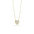 The Roberto Coin TINY TREASURES DIAMOND PUFFED HEART NECKLACE is an elegant 18K gold piece with a diamond-encrusted puffed heart pendant, beautifully displayed against a white background.