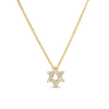 Roberto Coin Tiny Treasures Star of David Necklace in 18K Yellow Gold – Diamond (front view)
