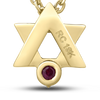 Roberto Coin Tiny Treasures Star of David Necklace in 18K Yellow Gold – Diamond (back view)