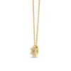 Roberto Coin Tiny Treasures Star of David Necklace in 18K Yellow Gold – Diamond (side view)