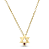 Roberto Coin Tiny Treasures Star of David Necklace in 18K Yellow Gold – Diamond (back view)