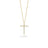 TINY TREASURES DIAMOND SLIVER CROSS NECKLACE
