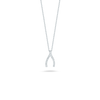 TINY TREASURES DIAMOND WISHBONE NECKLACE