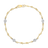 Roberto Coin Diamonds by the Inch Dog Bone Station Bracelet in 18K Yellow Gold – Diamond, Four-Station (top view)