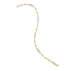 Roberto Coin Diamonds by the Inch Dog Bone Station Bracelet in 18K Yellow Gold – Diamond, Four-Station (close-up)