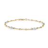 Roberto Coin Diamonds by the Inch Dog Bone Station Bracelet in 18K Yellow Gold – Diamond, Four-Station (angled view)