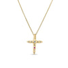 Roberto Coin Tiny Treasures Tapered Cross Necklace in 18K Yellow Gold – Diamond (back view)
