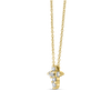Roberto Coin Tiny Treasures Baby Cross Necklace in 18K Yellow Gold – Diamond (side view)