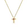 Roberto Coin Tiny Treasures Baby Cross Necklace in 18K Yellow Gold – Diamond (back view)