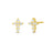 TINY TREASURES DIAMOND BABY CROSS STUD EARRINGS