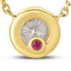 Roberto Coin Diamonds by the Inch Solitaire Necklace in 18K Yellow Gold – Diamond, Bezel (back view)