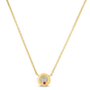 Roberto Coin Diamonds by the Inch Solitaire Necklace in 18K Yellow Gold – Diamond, Bezel (back view)