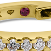 Roberto Coin Diamond Classic Extra Small Hoop Earrings in 18K Yellow Gold – Diamond (close-up)