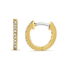 Roberto Coin Diamond Classic Extra Small Hoop Earrings in 18K Yellow Gold – Diamond (side view)