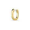 Roberto Coin Diamond Classic Extra Small Hoop Earrings in 18K Yellow Gold – Diamond (angled view)