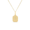 The Roberto Coin TINY TREASURES TEXTURED PICKLE BALL RACKET NECKLACE features an 18K yellow gold pickleball paddle pendant with a subtle hexagonal texture and a delicate chain for an elegant finish.