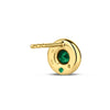 Roberto Coin Tiny Treasures Gemstone Stud Earrings in 18K Yellow Gold, Emerald – Diamond, Blue Sapphire, Emerald, Ruby (back view)