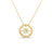 The TINY TREASURES DIAMOND COMPASS NECKLACE by Roberto Coin features a circular star-design pendant with a central diamond, crafted in 18K yellow gold on a delicate chain—perfect for lovers of elegant, refined jewelry.