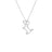The TINY TREASURES DIAMOND SCOTTIE DOG NECKLACE by Roberto Coin features a sparkling diamond Scottie dog pendant on a delicate 18K white gold chain, displayed against a white background.