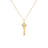The Roberto Coin TINY TREASURES DIAMOND ACCENT KEY NECKLACE showcases a delicate 18K yellow gold key pendant with three sparkling diamond accents, offering a timeless and elegant design.