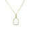 TINY TREASURES DIAMOND OUTLINE PICKLEBALL RACKET NECKLACE