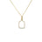 Roberto Coin Tiny Treasures Pickleball Racket Outline Necklace in 18K Yellow Gold – Diamond (front view)