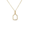 Roberto Coin Tiny Treasures Pickleball Racket Outline Necklace in 18K Yellow Gold – Diamond (back view)
