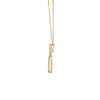 Roberto Coin Tiny Treasures Pickleball Racket Outline Necklace in 18K Yellow Gold – Diamond (side view)