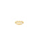 The Roberto Coin DESIGNER GOLD SMALL DIAMOND SIGNET RING features a smooth, polished finish and a single small diamond set on one side, showcased against a plain white background.