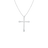 TINY TREASURES MEDIUM PAVE AND DIAMOND ENDS CROSS NECKLACE