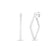 A pair of Roberto Coin DESIGNER GOLD SMALL SQUARE HOOP EARRINGS is shown: one earring appears as a straight line from the side, while the other displays its square hoop with stud fastening—perfect for fans of modern gold hoop styles.