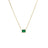 Roberto Coin Tiny Treasures Cut Necklace in 18K Yellow Gold, Emerald – Emerald (front view)