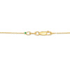 Roberto Coin Tiny Treasures Cut Necklace in 18K Yellow Gold, Emerald – Emerald (clasp detail)