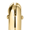 Roberto Coin Perfect Hoop Rounded Hoop Earrings in 18K Yellow Gold (close-up)