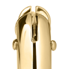 Roberto Coin Perfect Hoop Small Rounded Earrings in 18K Yellow Gold (close-up)