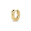 Roberto Coin Perfect Hoop Rounded Hoop Earrings in 18K Yellow Gold (angled view)