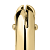Roberto Coin Perfect Hoop Rounded Oval Earrings in 18K Yellow Gold, Classic size (close-up)